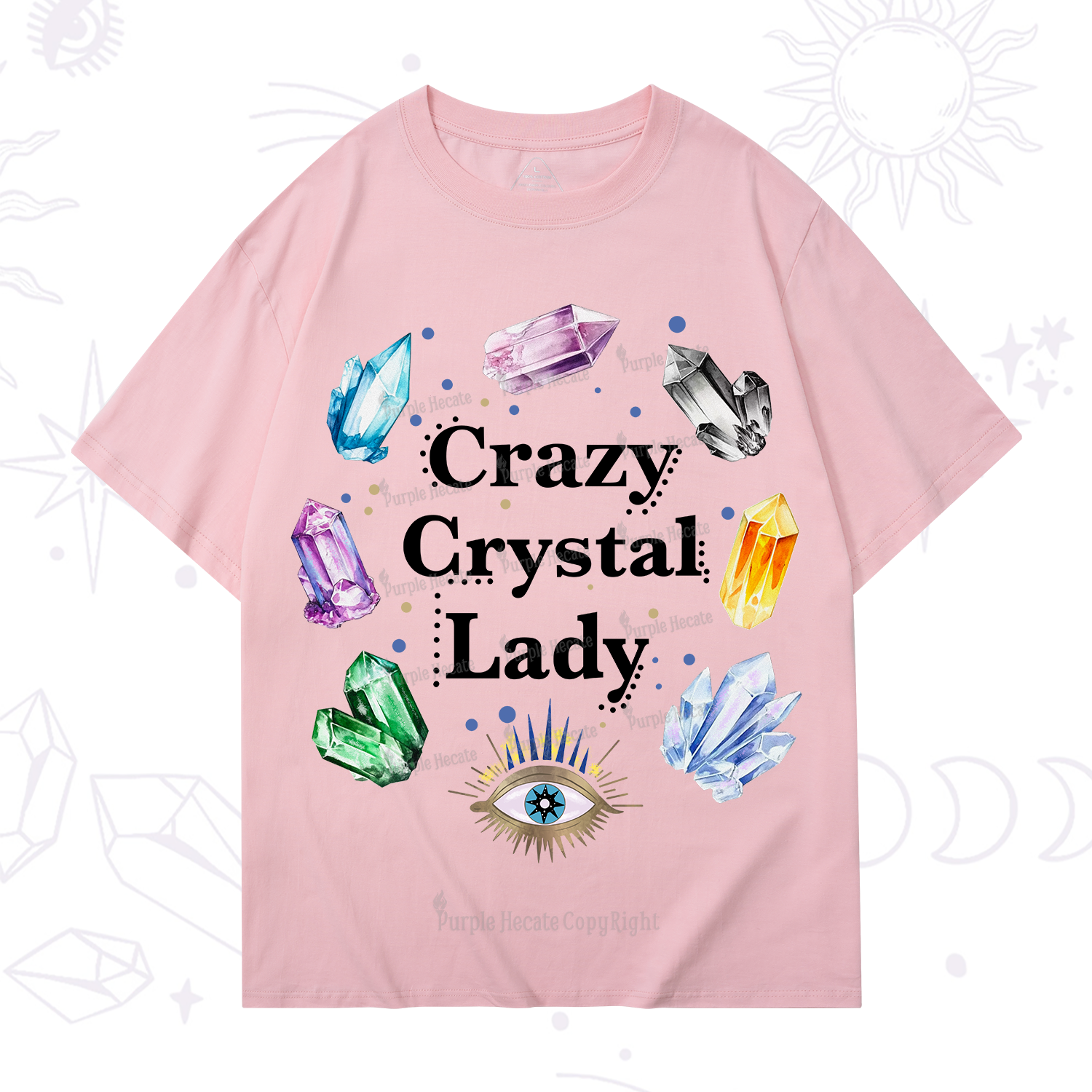 Purplehecate Crazy Crystal Lady T-Shirt