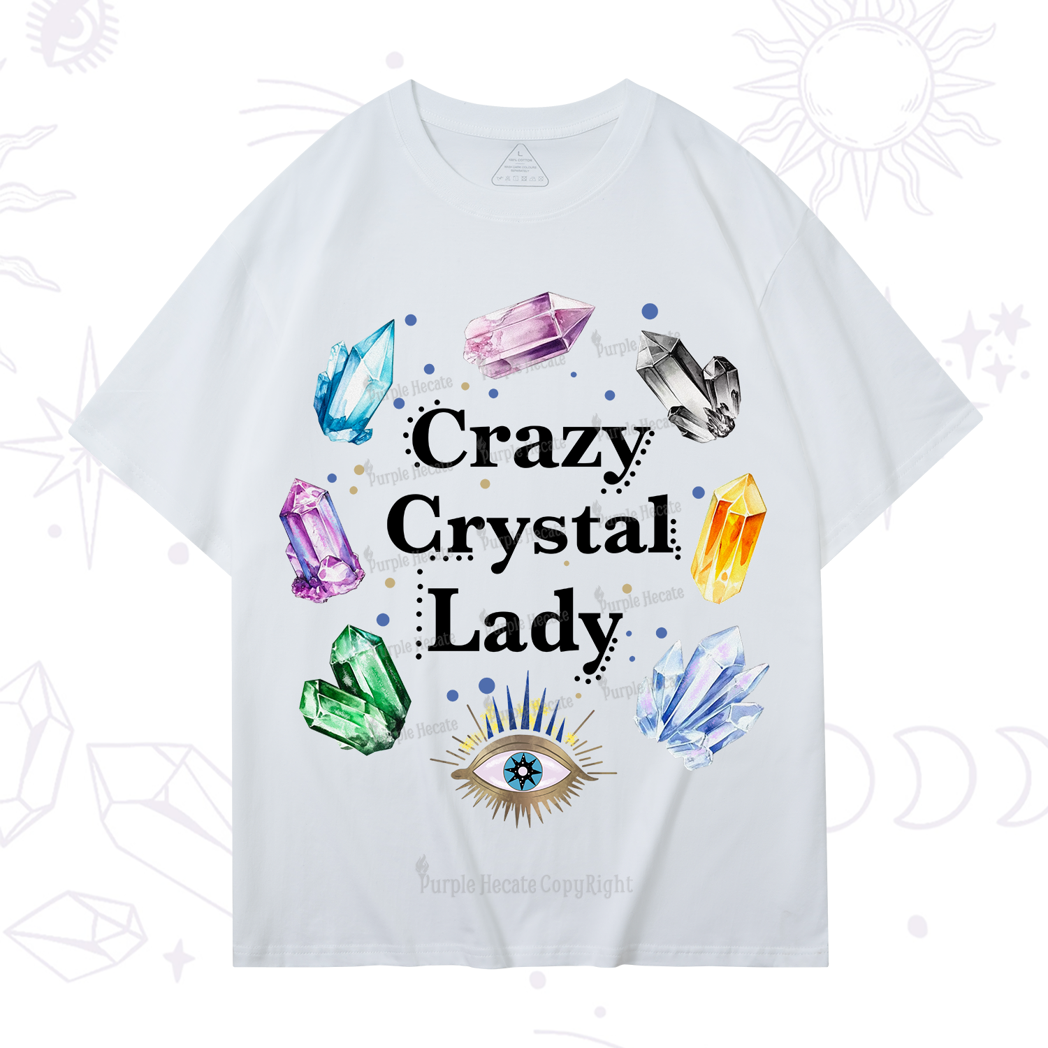 Purplehecate Crazy Crystal Lady T-Shirt