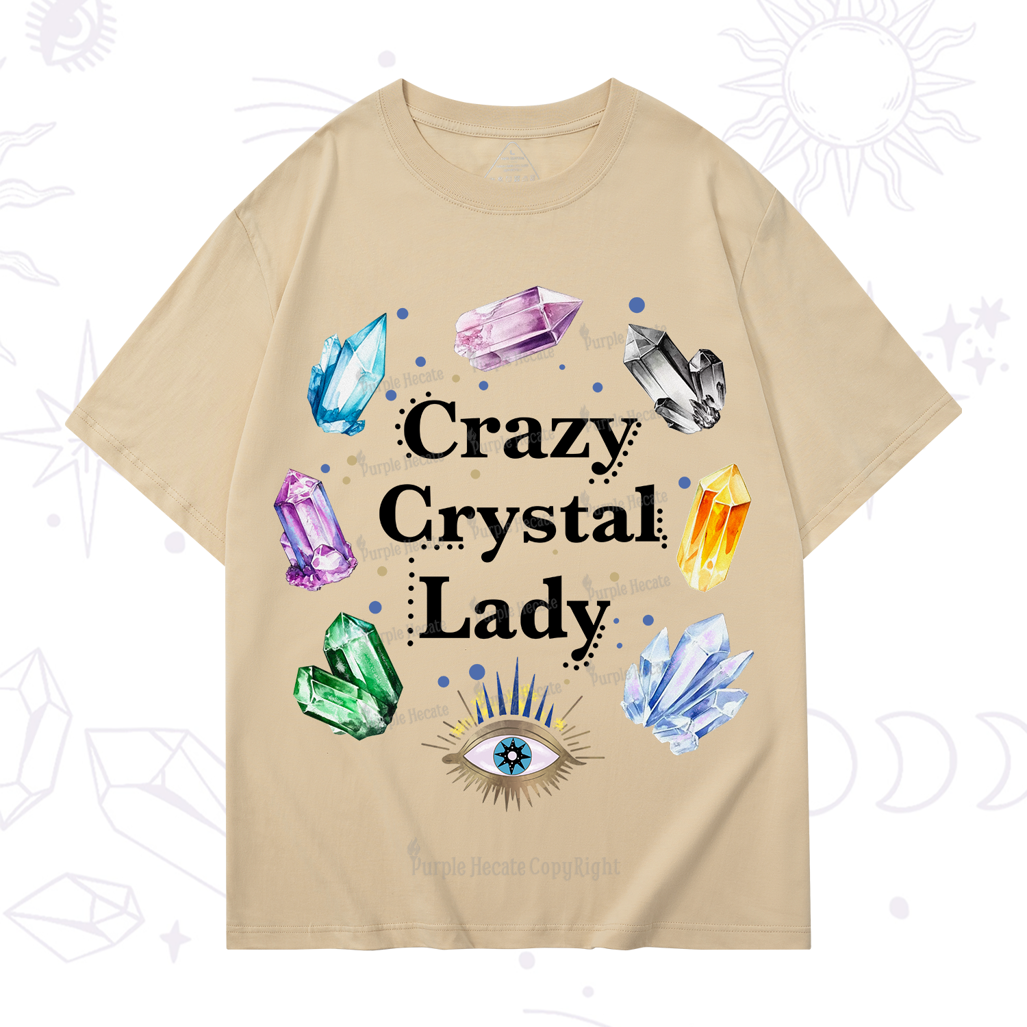 Purplehecate Crazy Crystal Lady T-Shirt