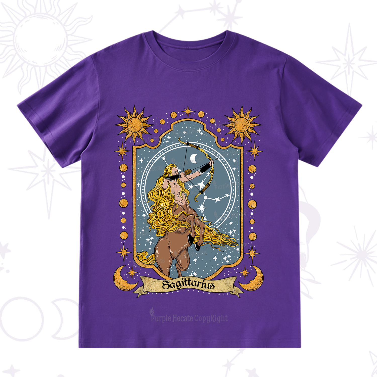 Purplehecate Sagittarius Zodiac T-Shirt