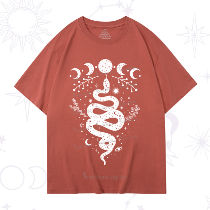 Purplehecate Snake And Moon Phase Comfort T-Shirt