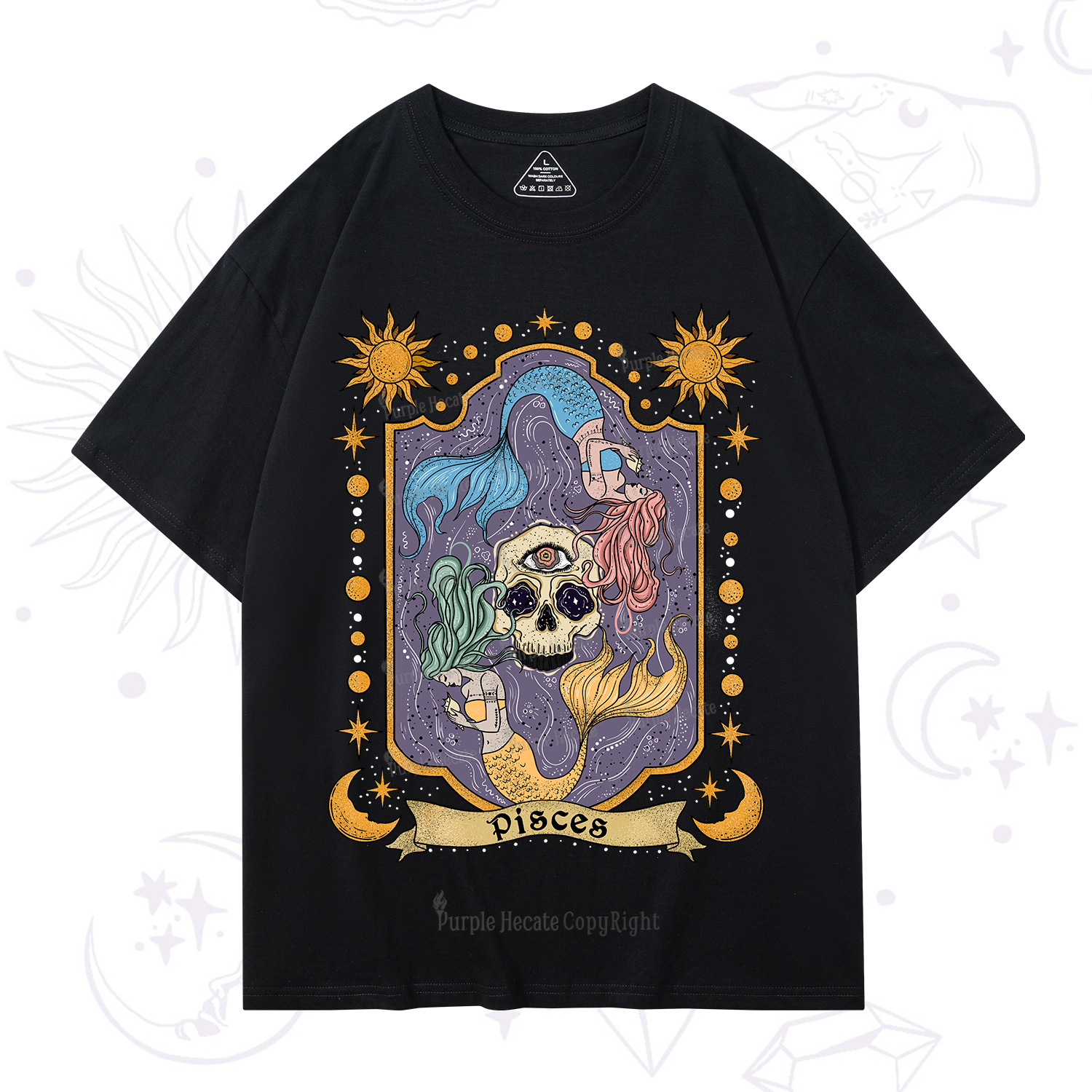 Purplehecate Pisces Zodiac T-Shirt