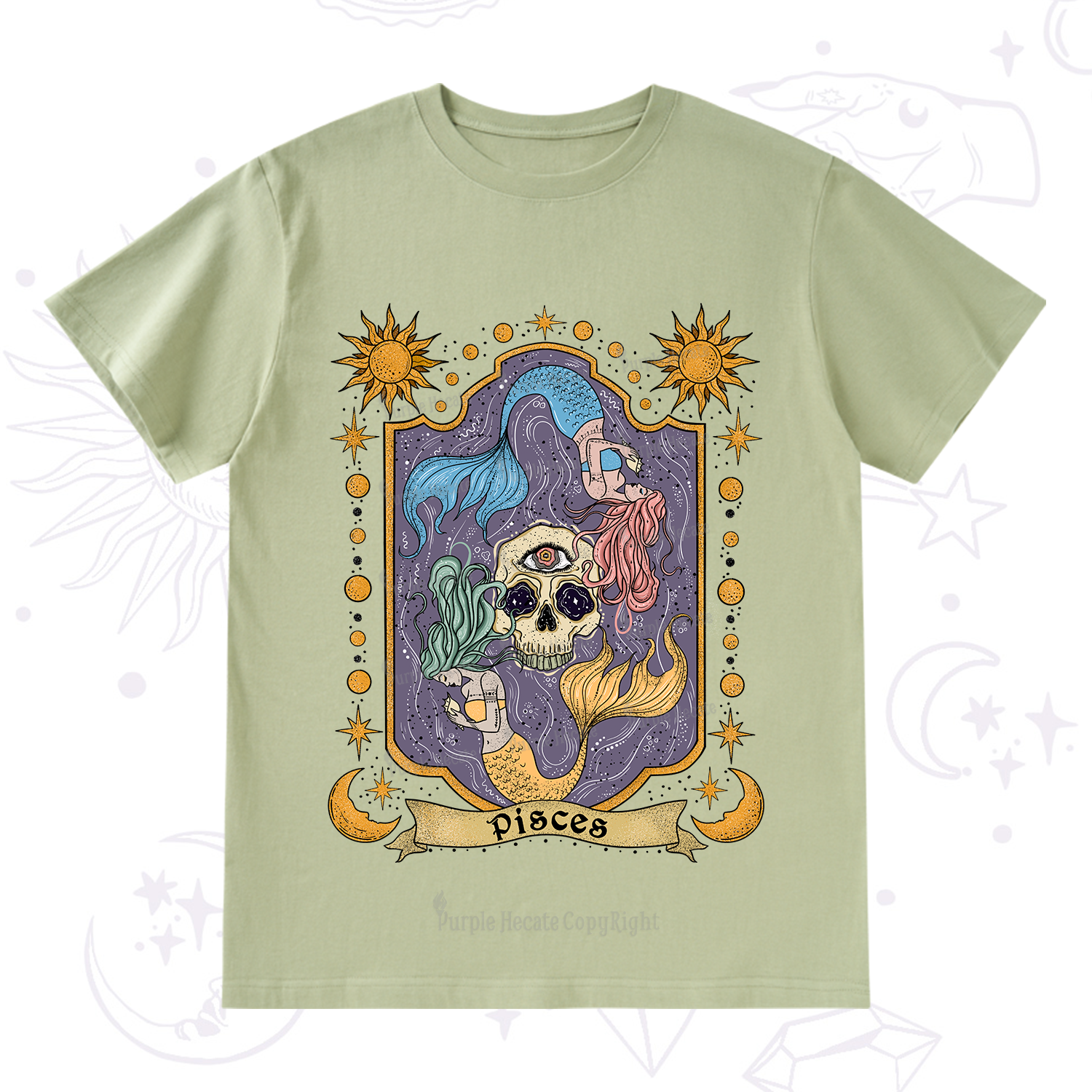 Purplehecate Pisces Zodiac T-Shirt