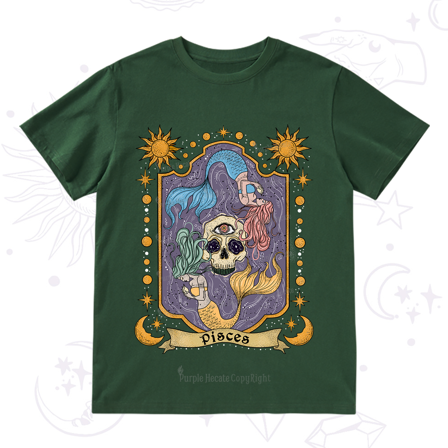 Purplehecate Pisces Zodiac T-Shirt