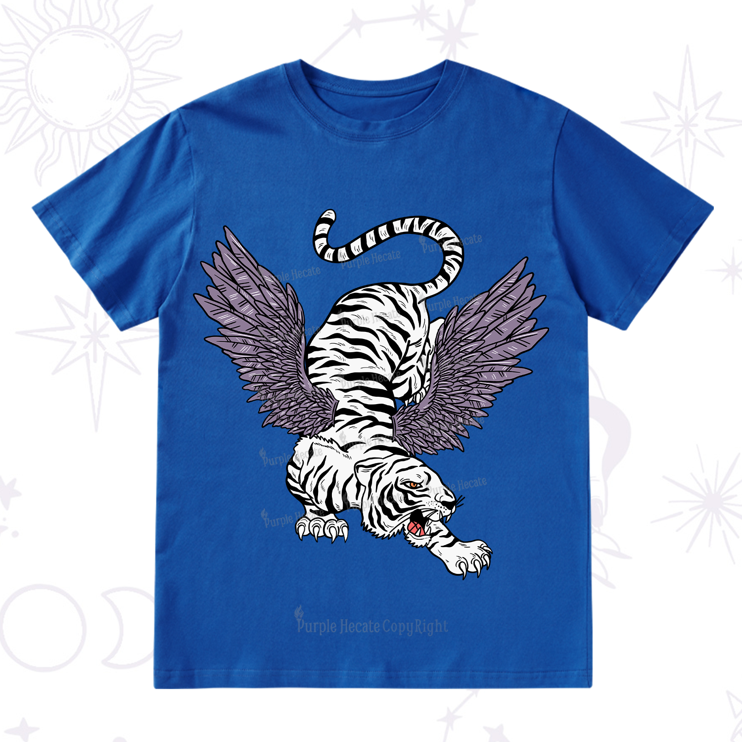 Purplehecate Tiger With Wings T-Shirt