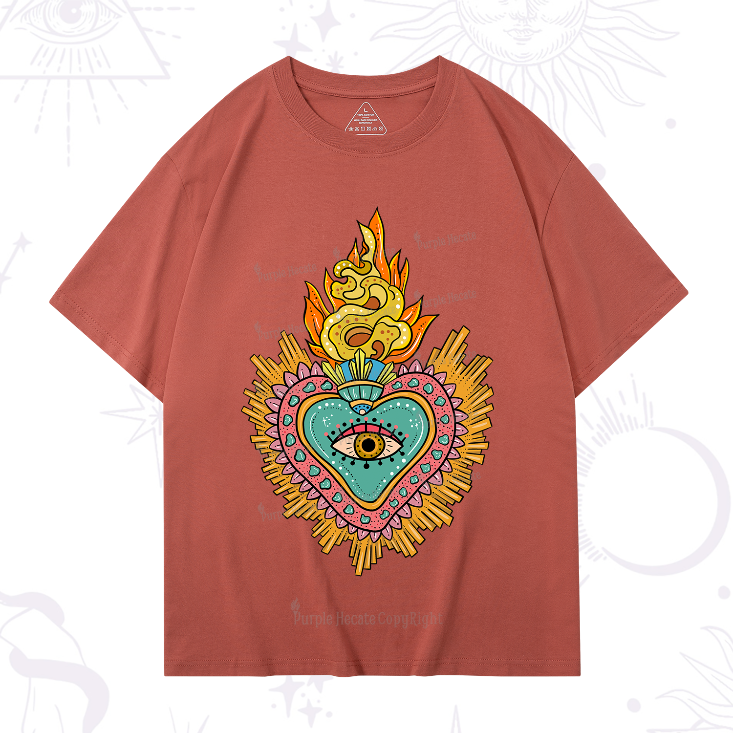 Purplehecate Rainbow Sacred Heart T-Shirt
