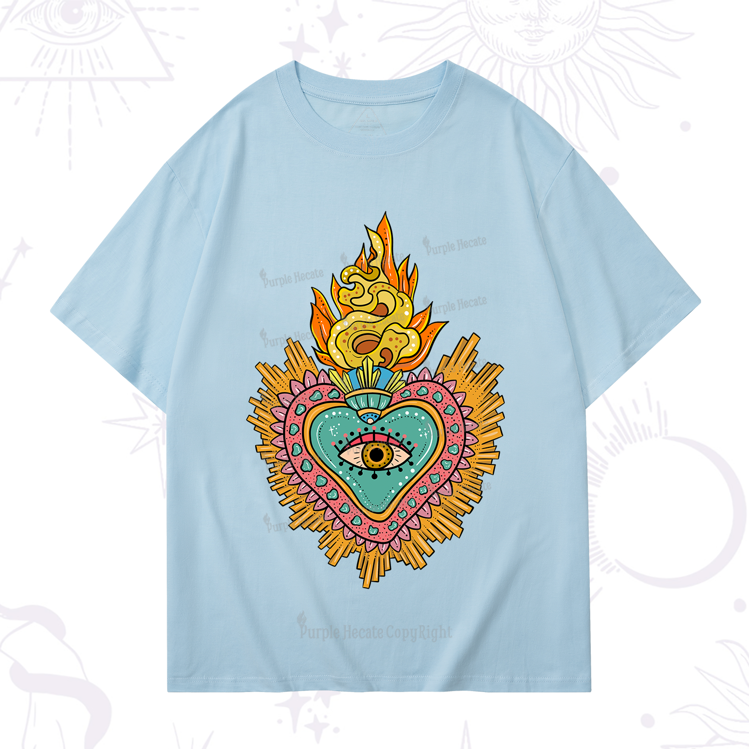 Purplehecate Rainbow Sacred Heart T-Shirt