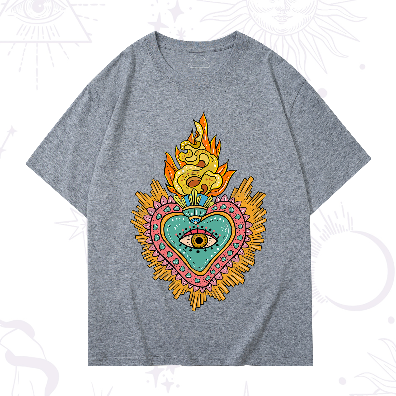 Purplehecate Rainbow Sacred Heart T-Shirt