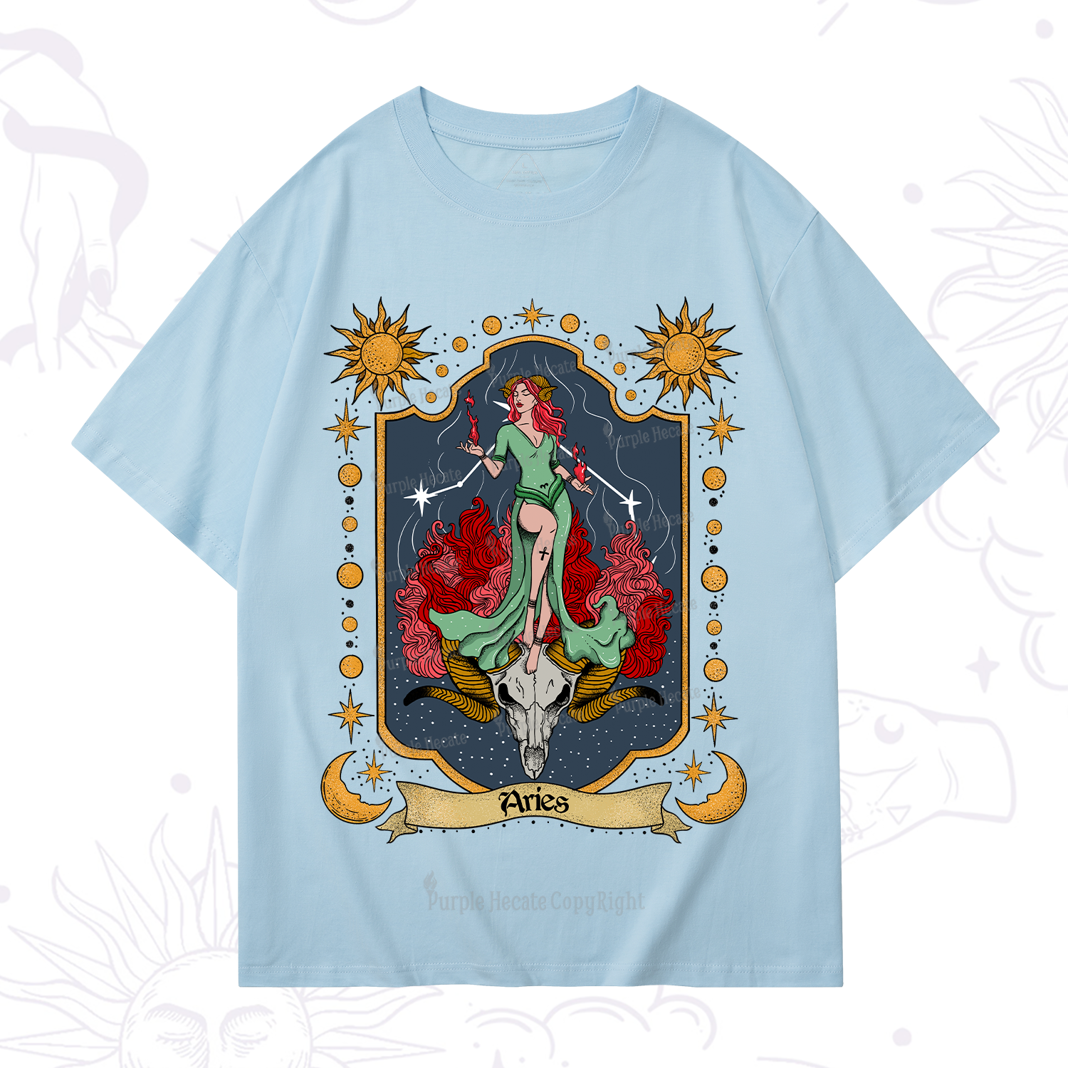 Purplehecate Aries Zodiac T-Shirt