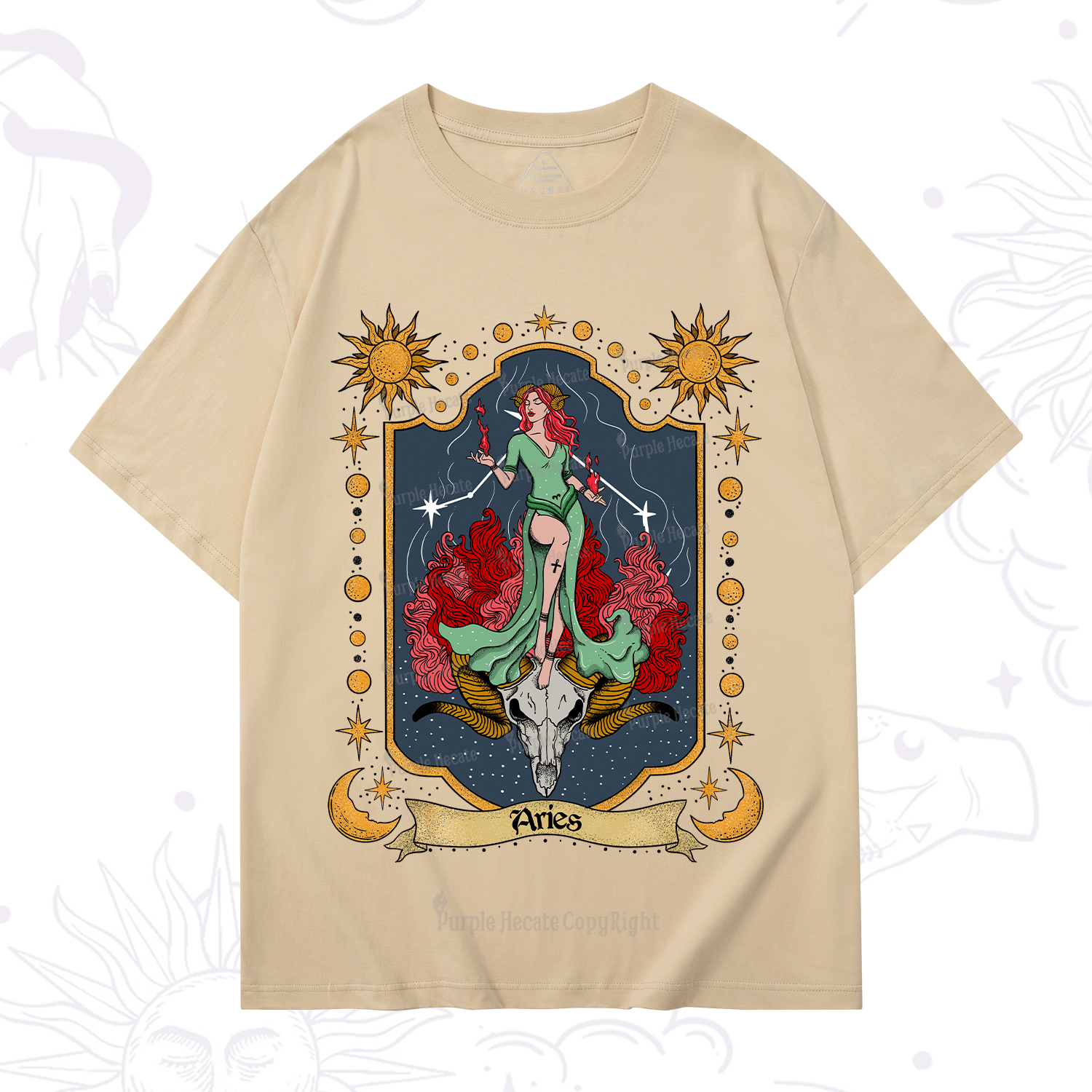 Purplehecate Aries Zodiac T-Shirt
