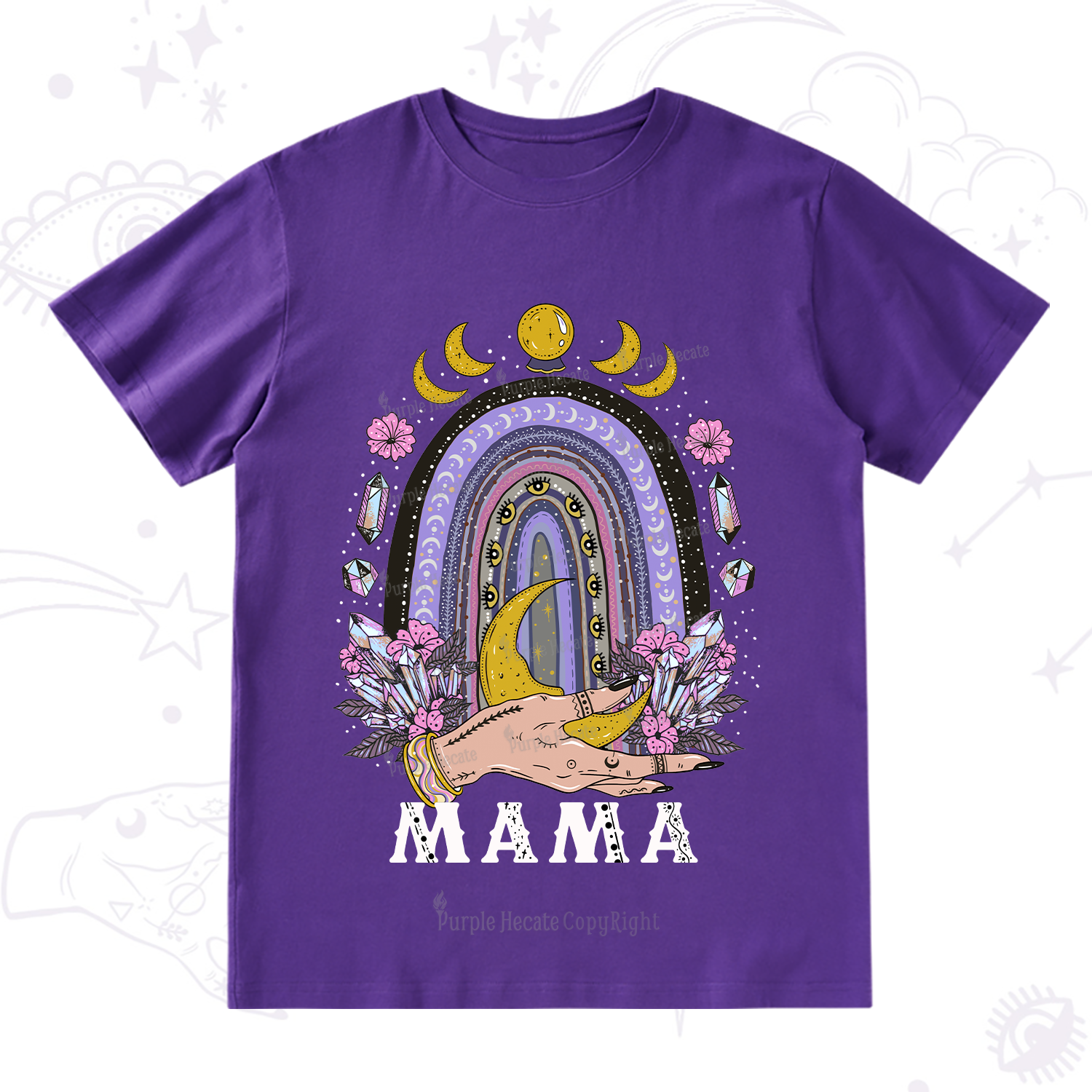 Purplehecate Gothic Mama Rainbow T-Shirt
