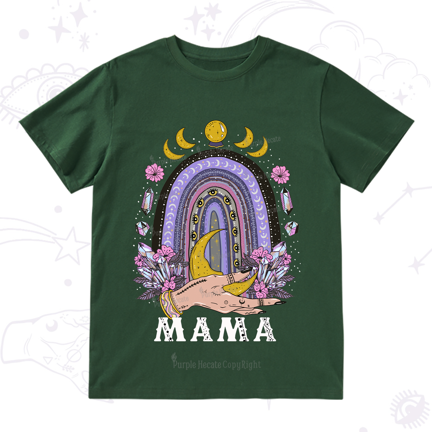 Purplehecate Gothic Mama Rainbow T-Shirt