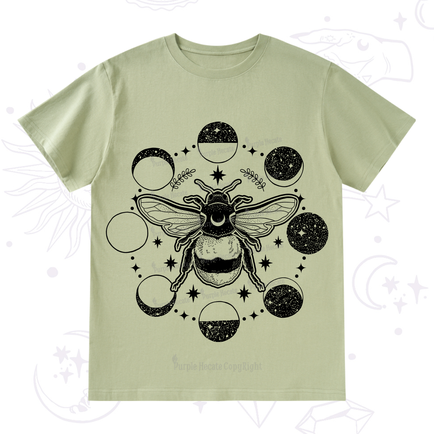 Purplehecate Moon Bee T-Shirt