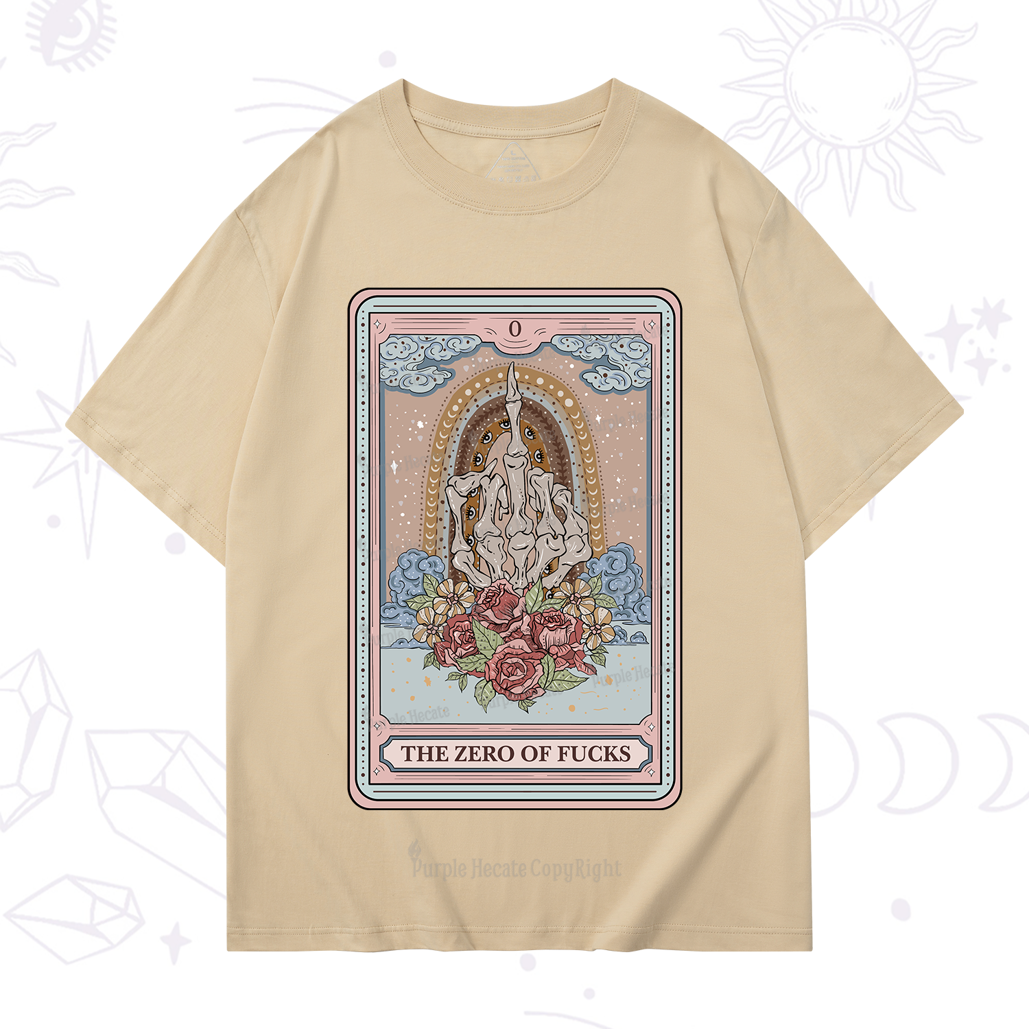 Purplehecate The Zero Of Fucks Tarot T-Shirt