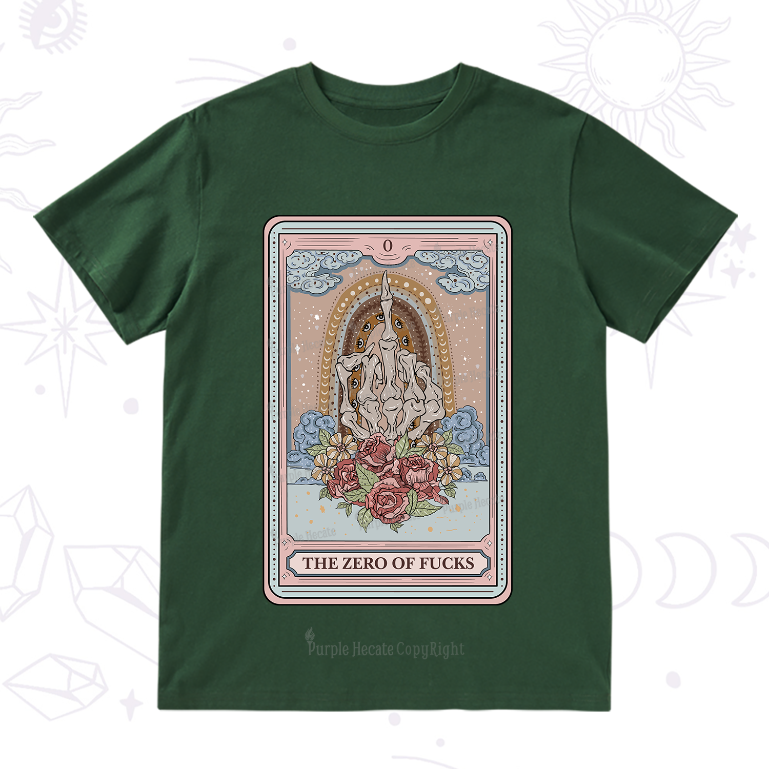 Purplehecate The Zero Of Fucks Tarot T-Shirt