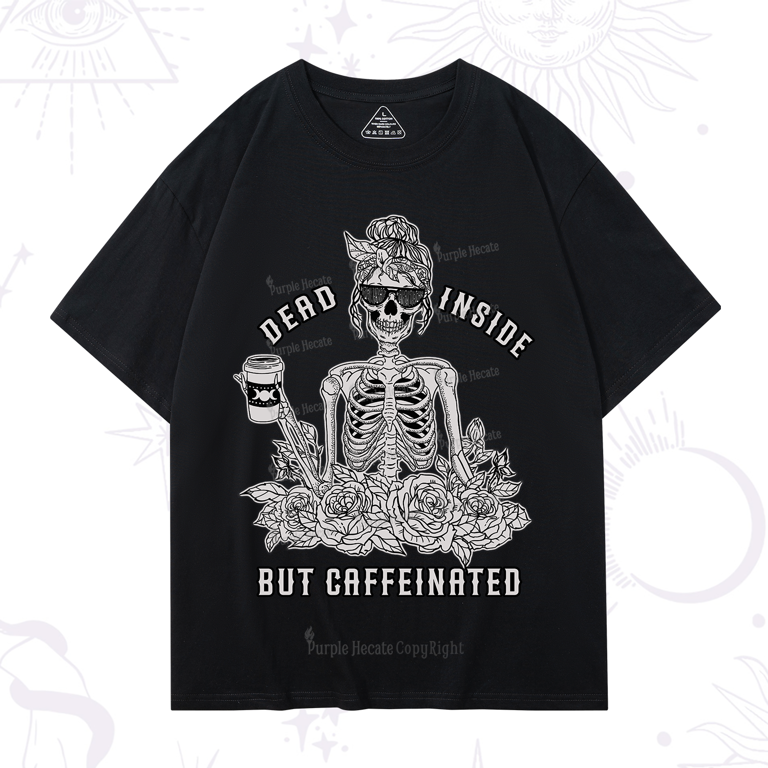 Purplehecate Dead Inside But Caffeinated T-Shirt