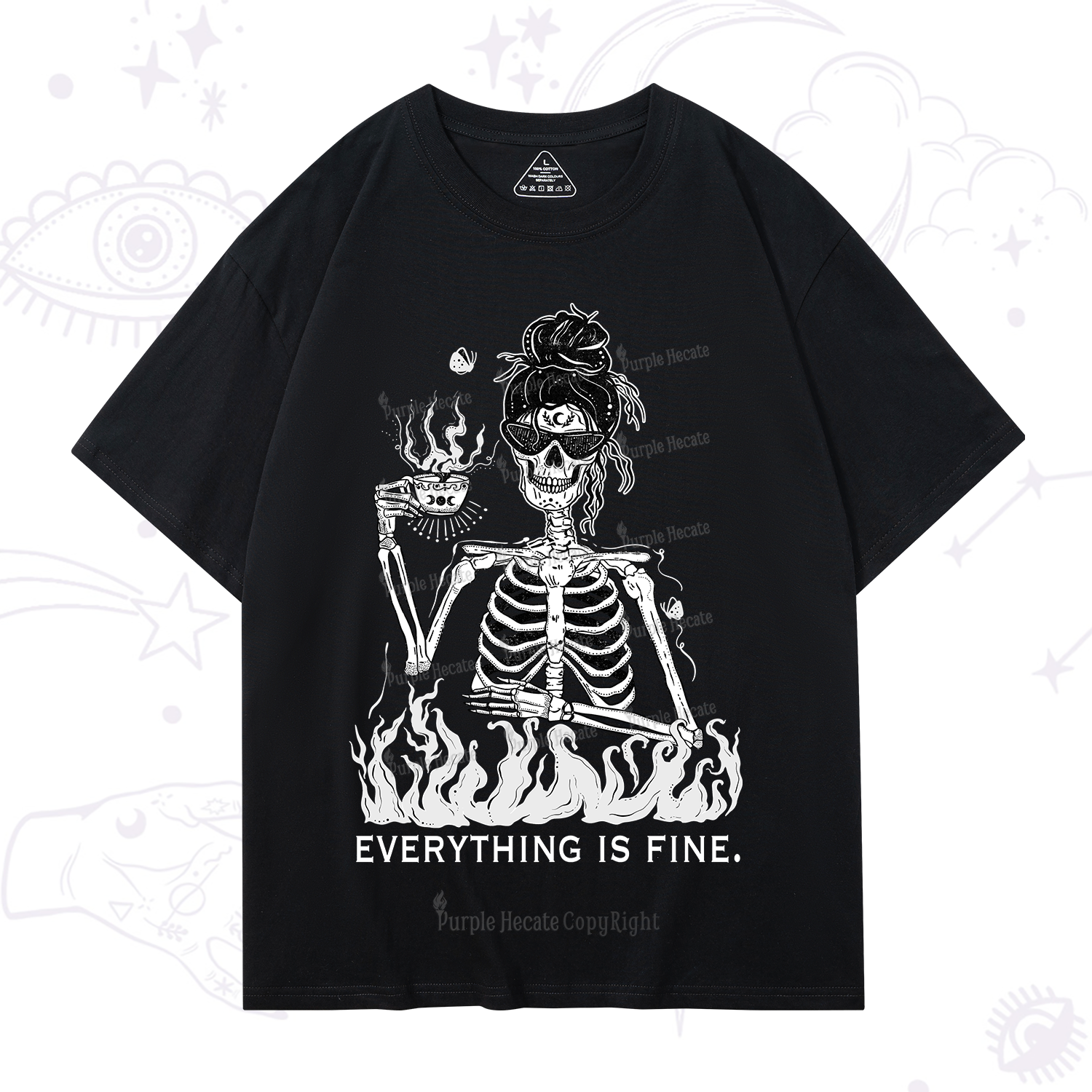 Purplehecate Everything Is Fine T-Shirt