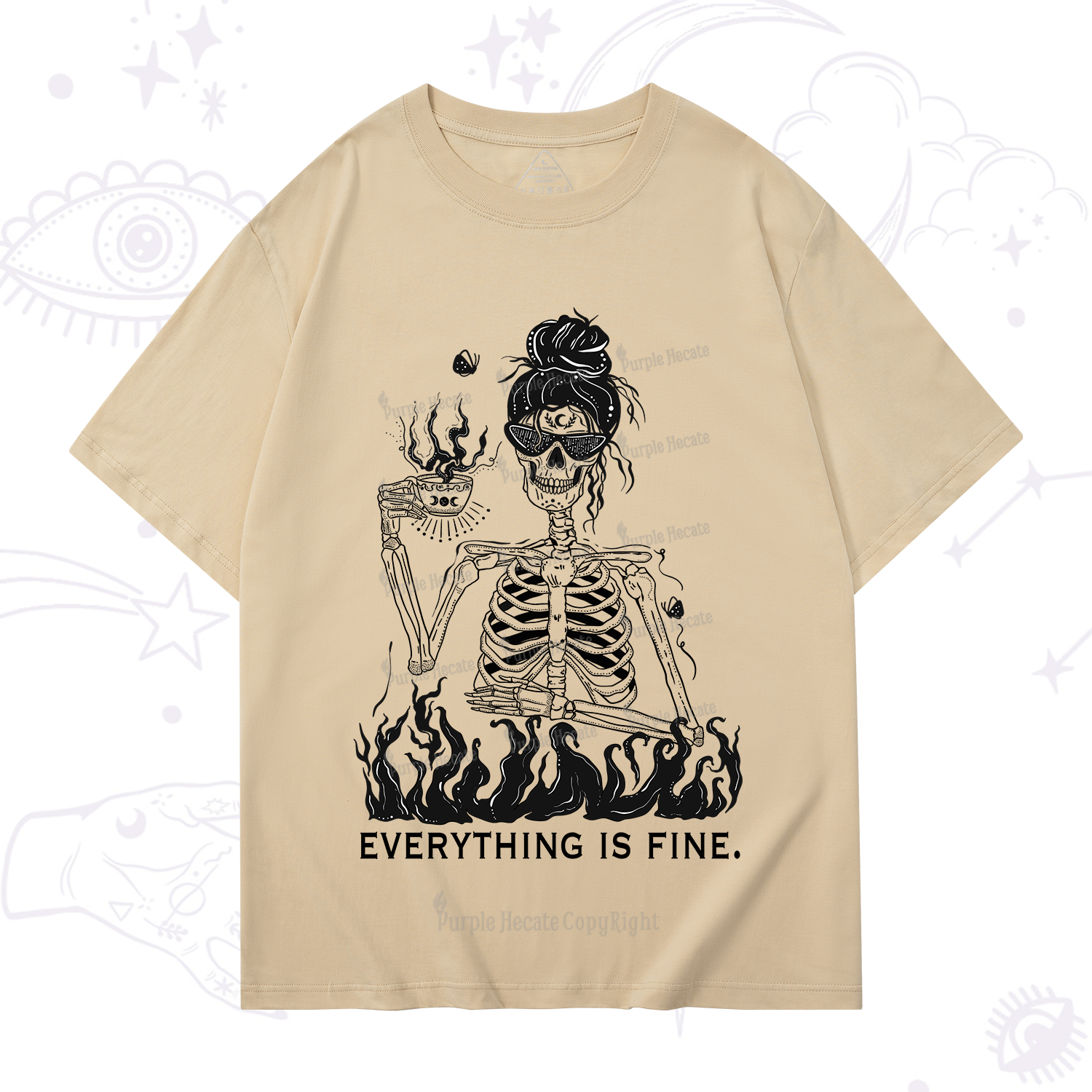 Purplehecate Everything Is Fine T-Shirt