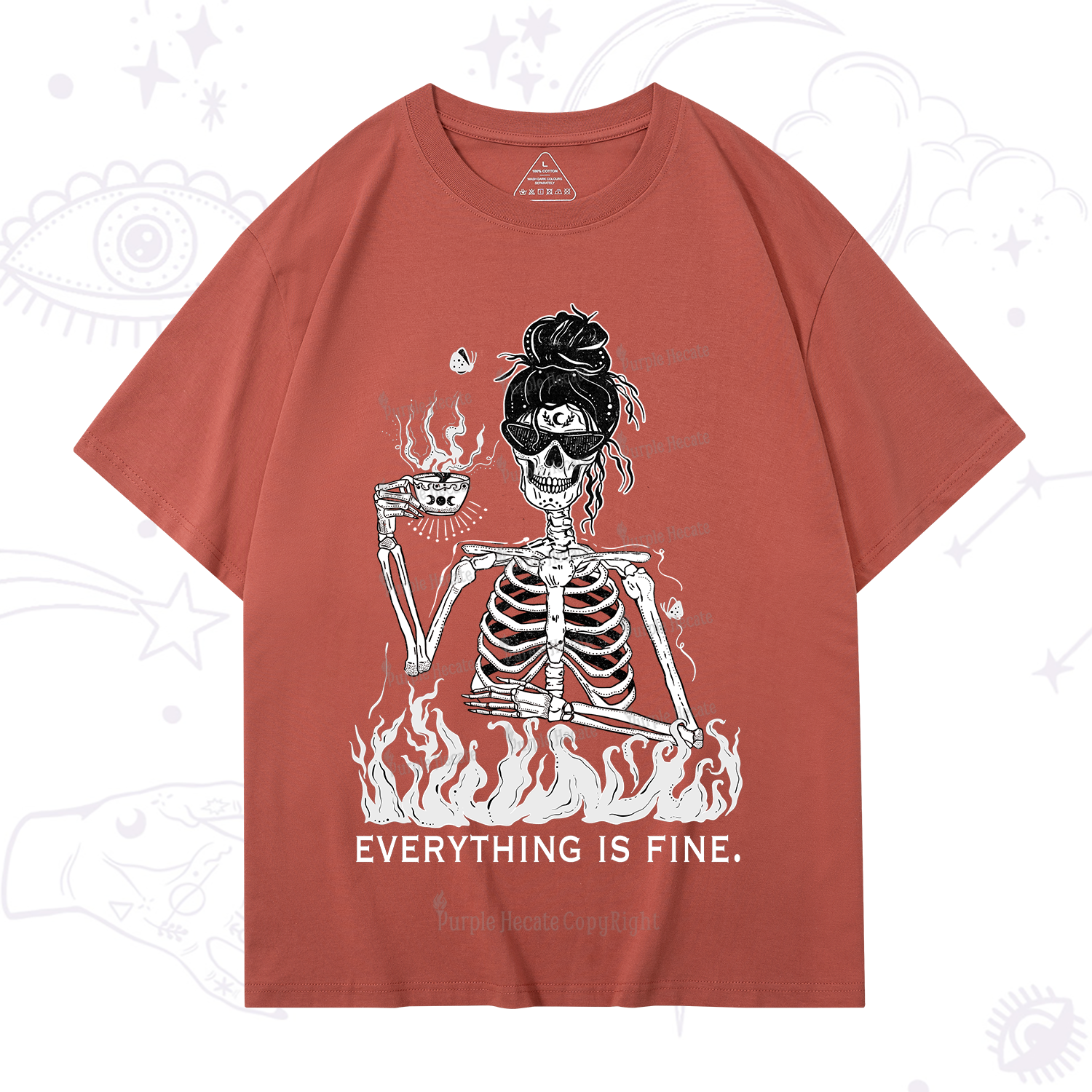 Purplehecate Everything Is Fine T-Shirt