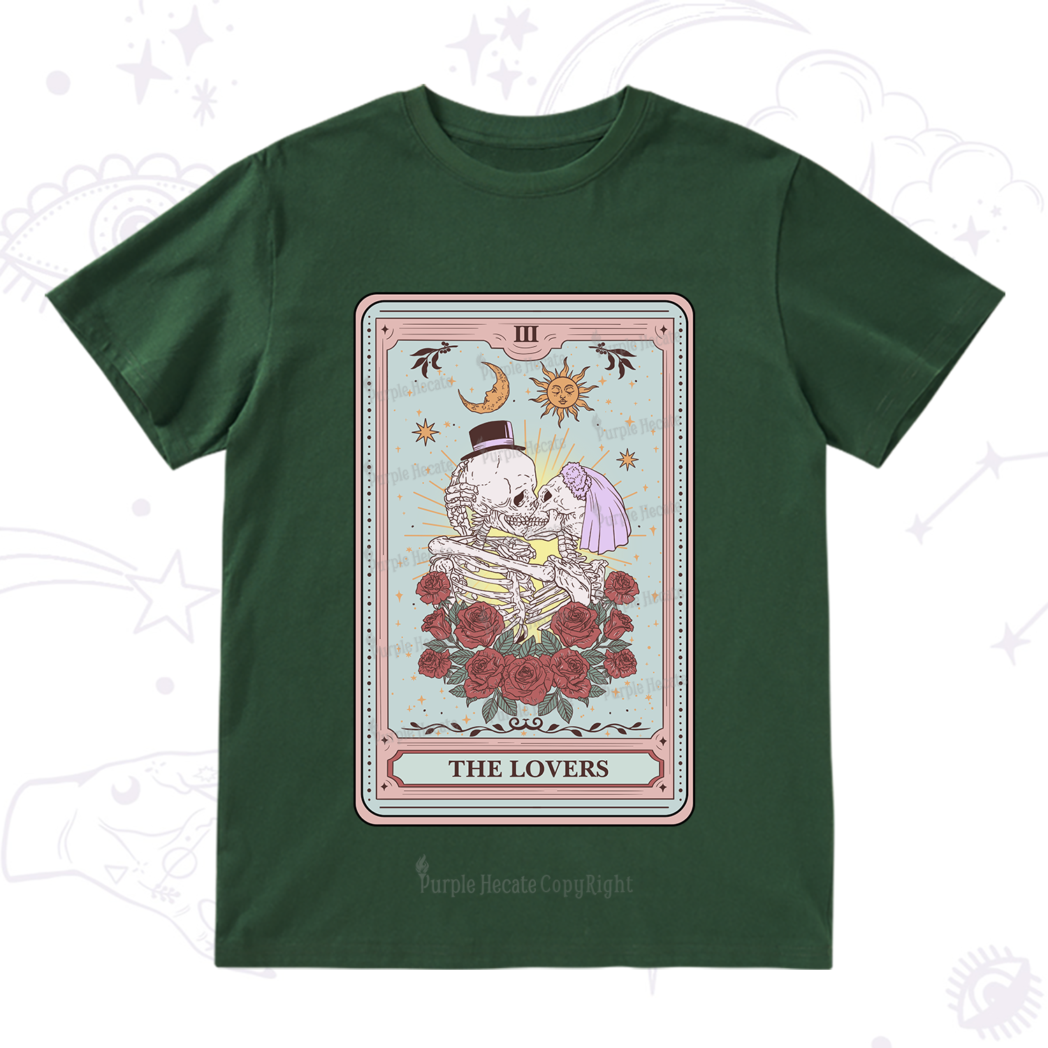 Purplehecate The Lovers Tarot T-Shirt