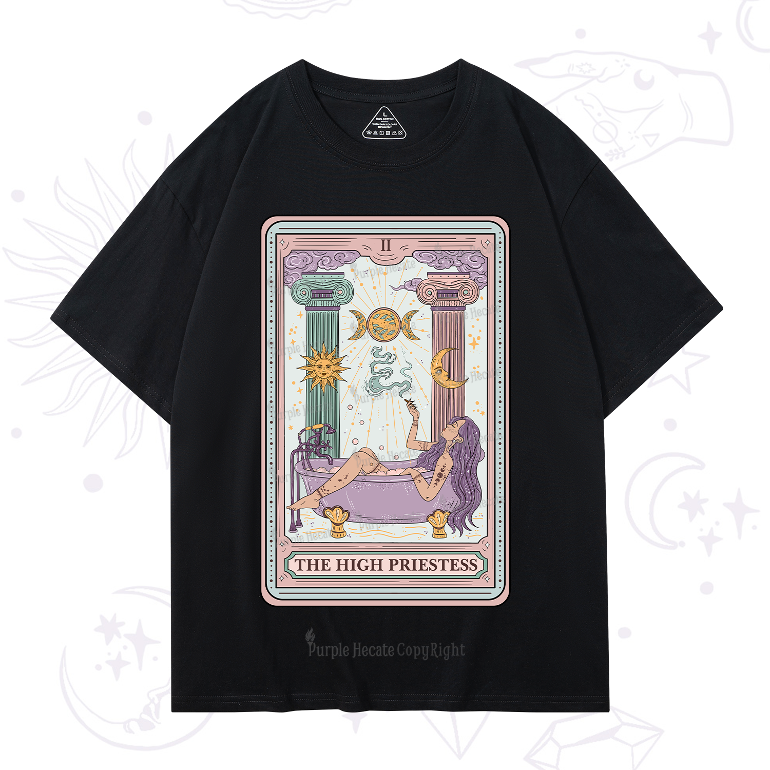 Purplehecate The High Priestess Tarot T-Shirt