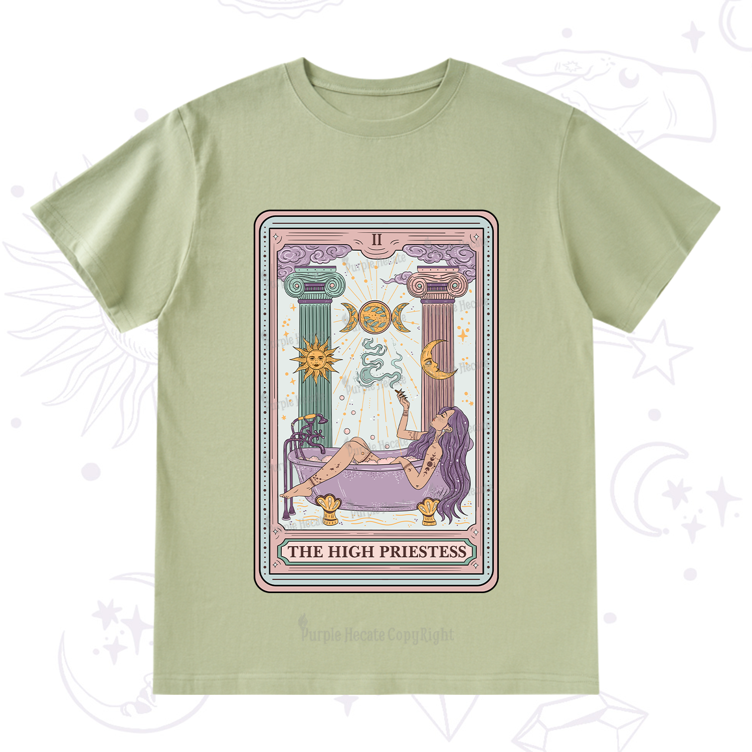 Purplehecate The High Priestess Tarot T-Shirt