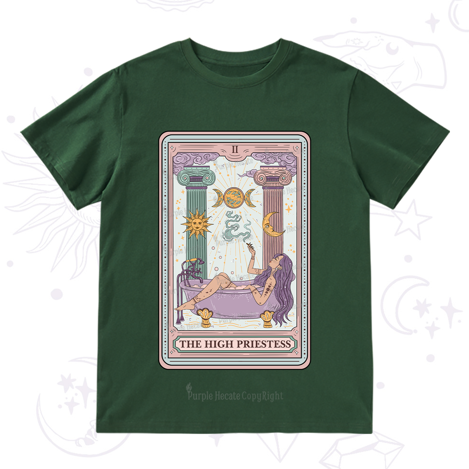 Purplehecate The High Priestess Tarot T-Shirt