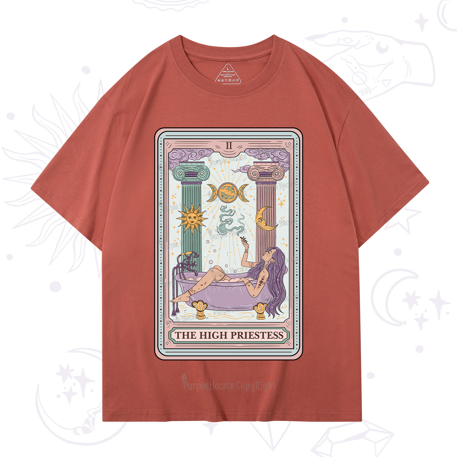Purplehecate The High Priestess Tarot T-Shirt