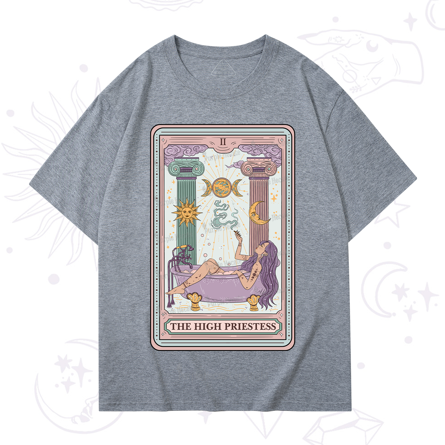 Purplehecate The High Priestess Tarot T-Shirt