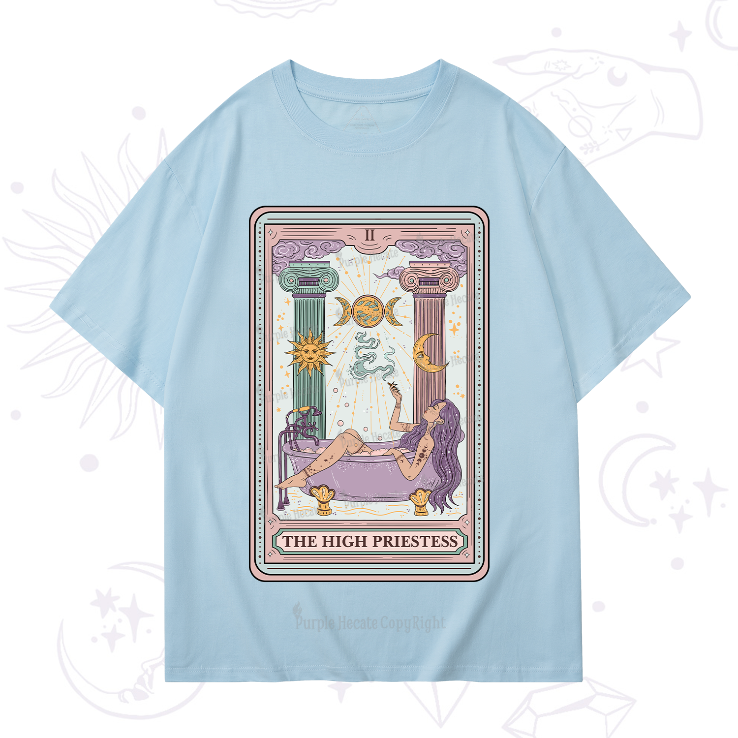 Purplehecate The High Priestess Tarot T-Shirt
