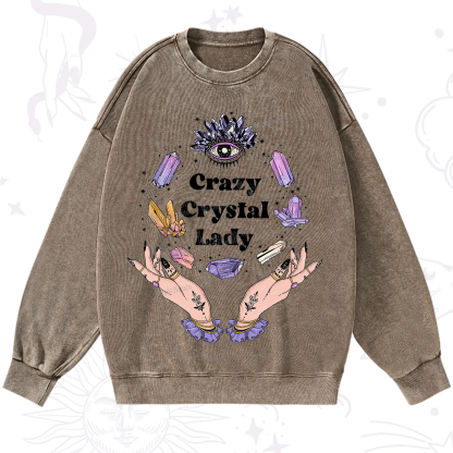 Purplehecate Crazy Crystal Lady Washed Sweatshirt