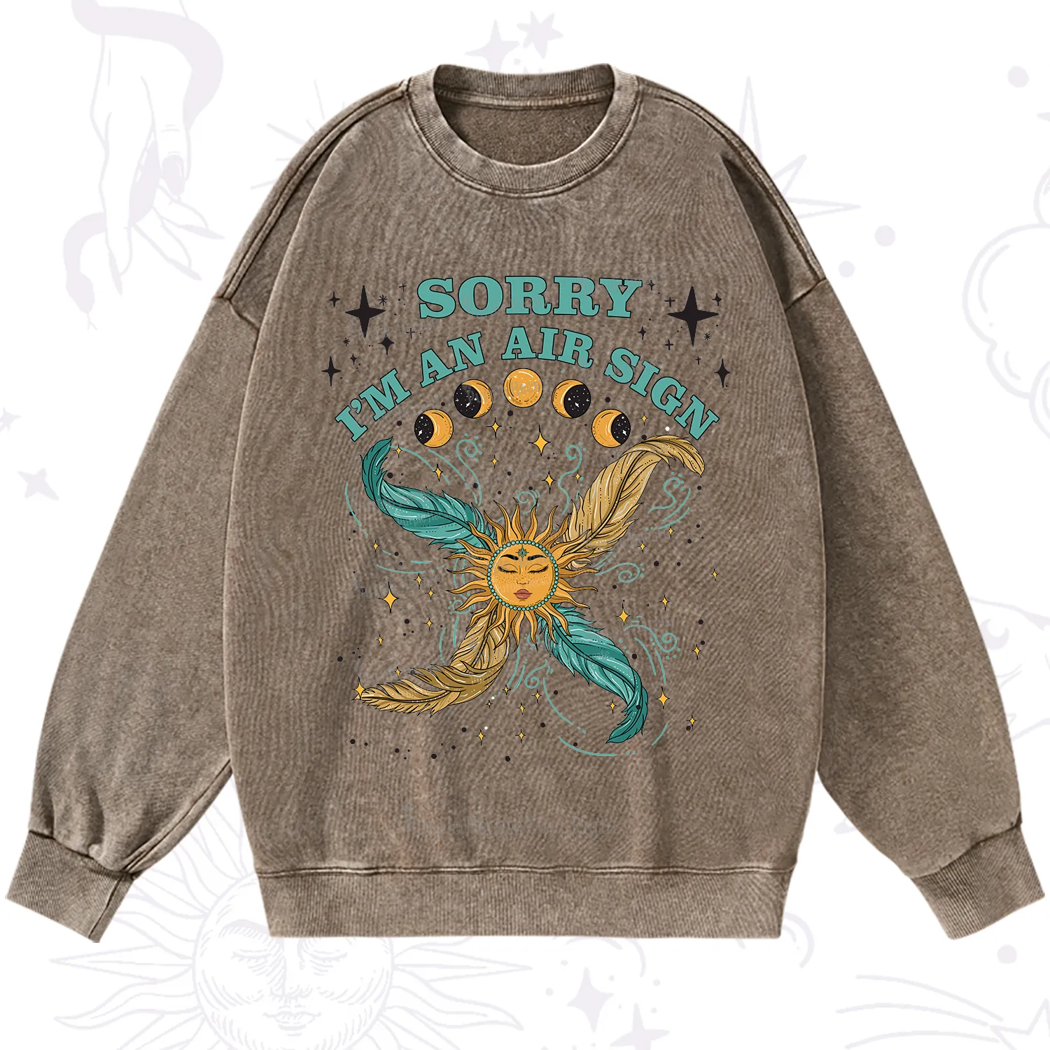 Purplehecate Sorry I'm An Air Sign Washed Sweatshirt
