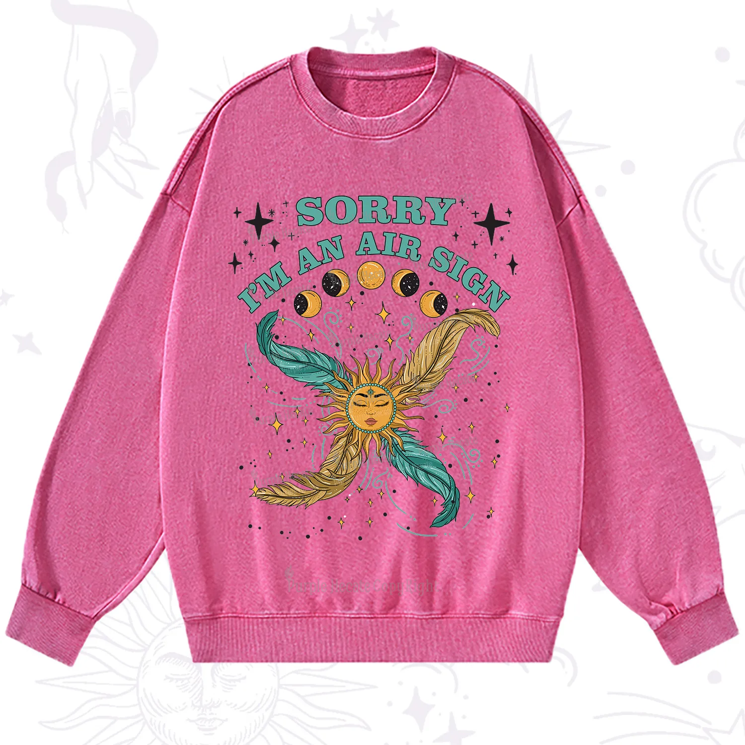 Purplehecate Sorry I'm An Air Sign Washed Sweatshirt