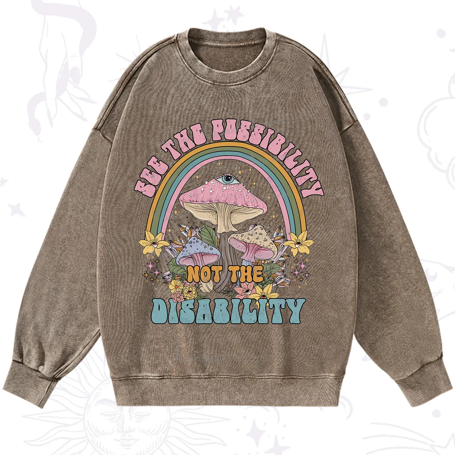 Purplehecate See The Possibility Not The Disability Washed Sweatshirt
