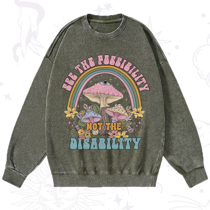 Purplehecate See The Possibility Not The Disability Washed Sweatshirt