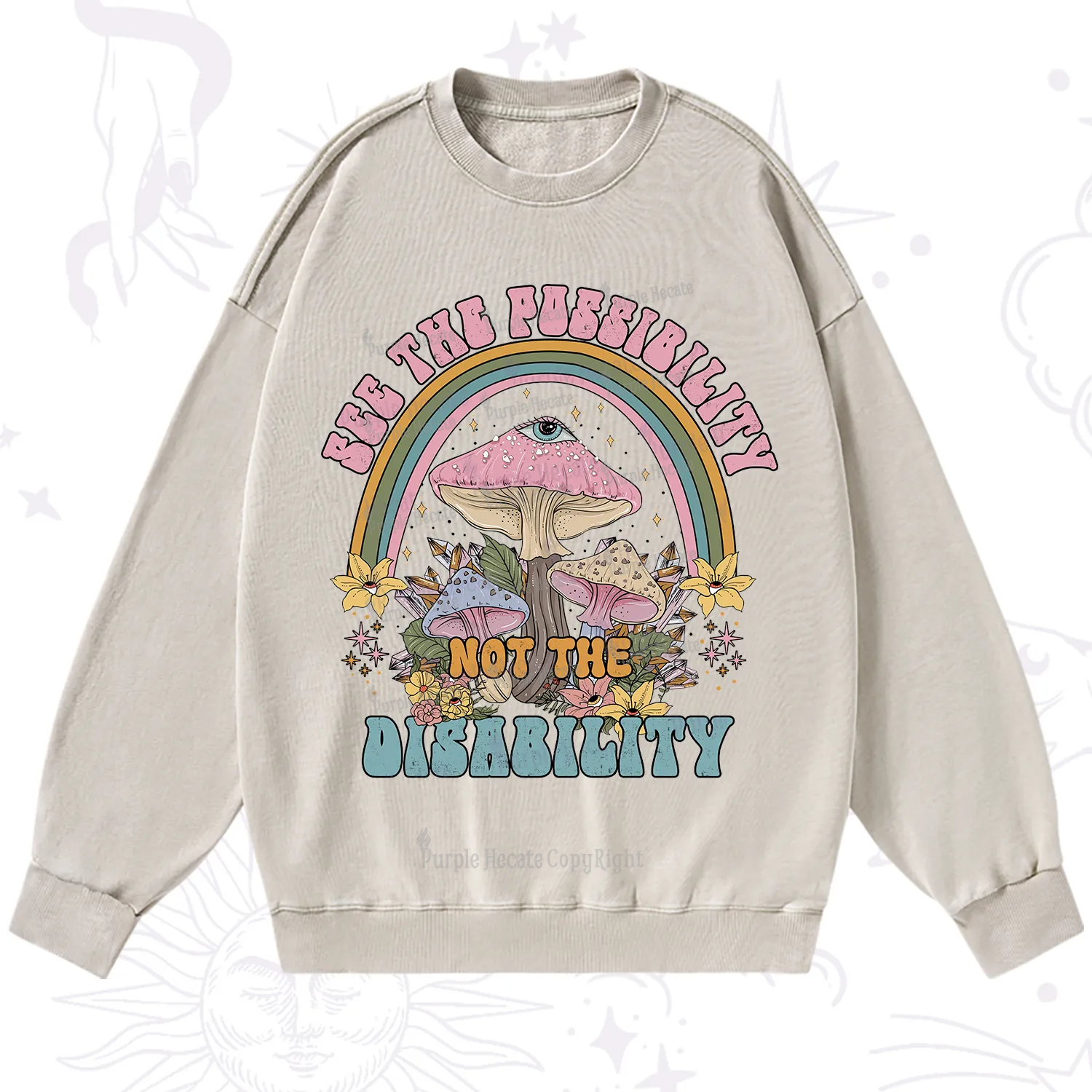 Purplehecate See The Possibility Not The Disability Washed Sweatshirt