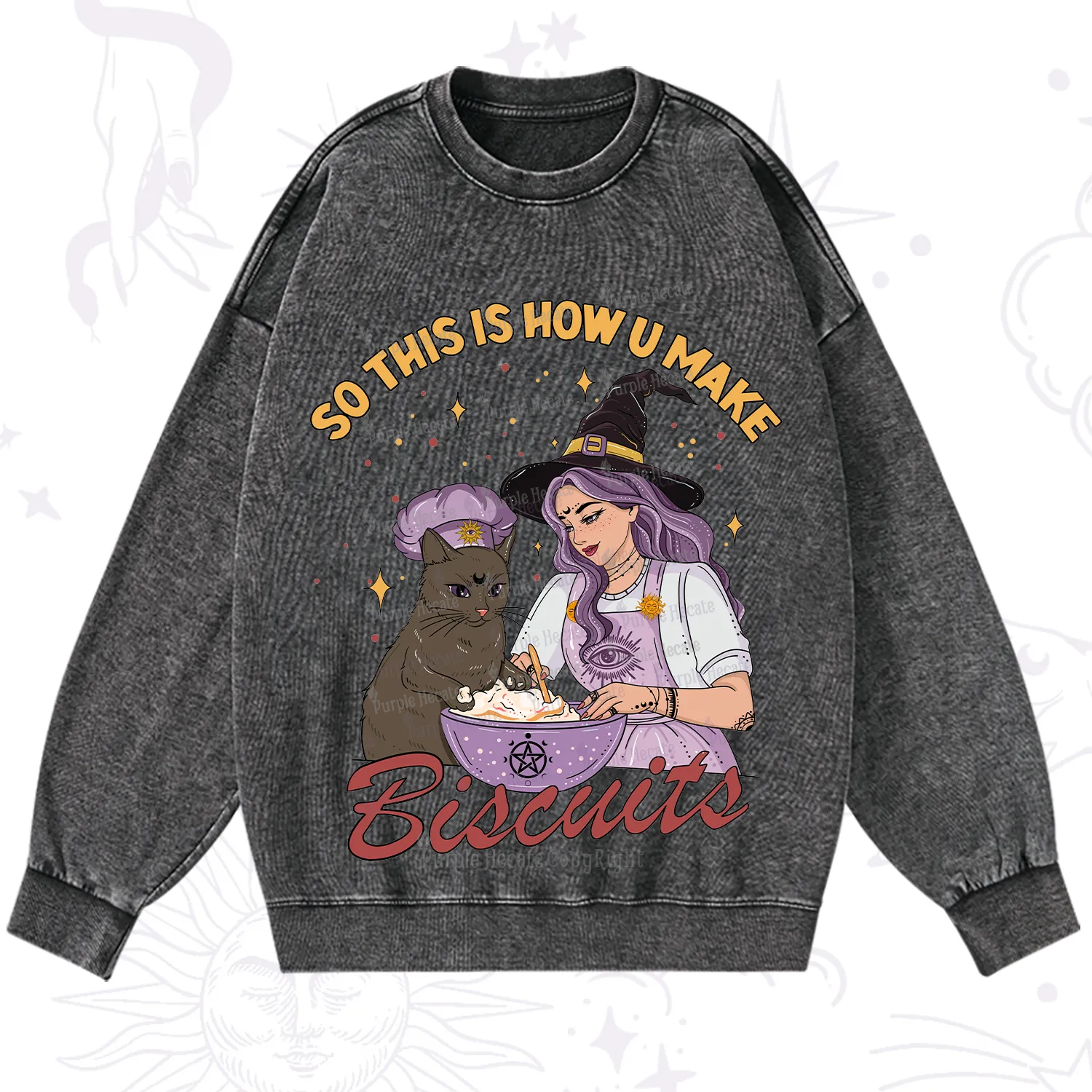 Purplehecate So This Is How You Make Biscuits Washed Sweatshirt