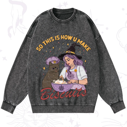 Purplehecate So This Is How You Make Biscuits Washed Sweatshirt