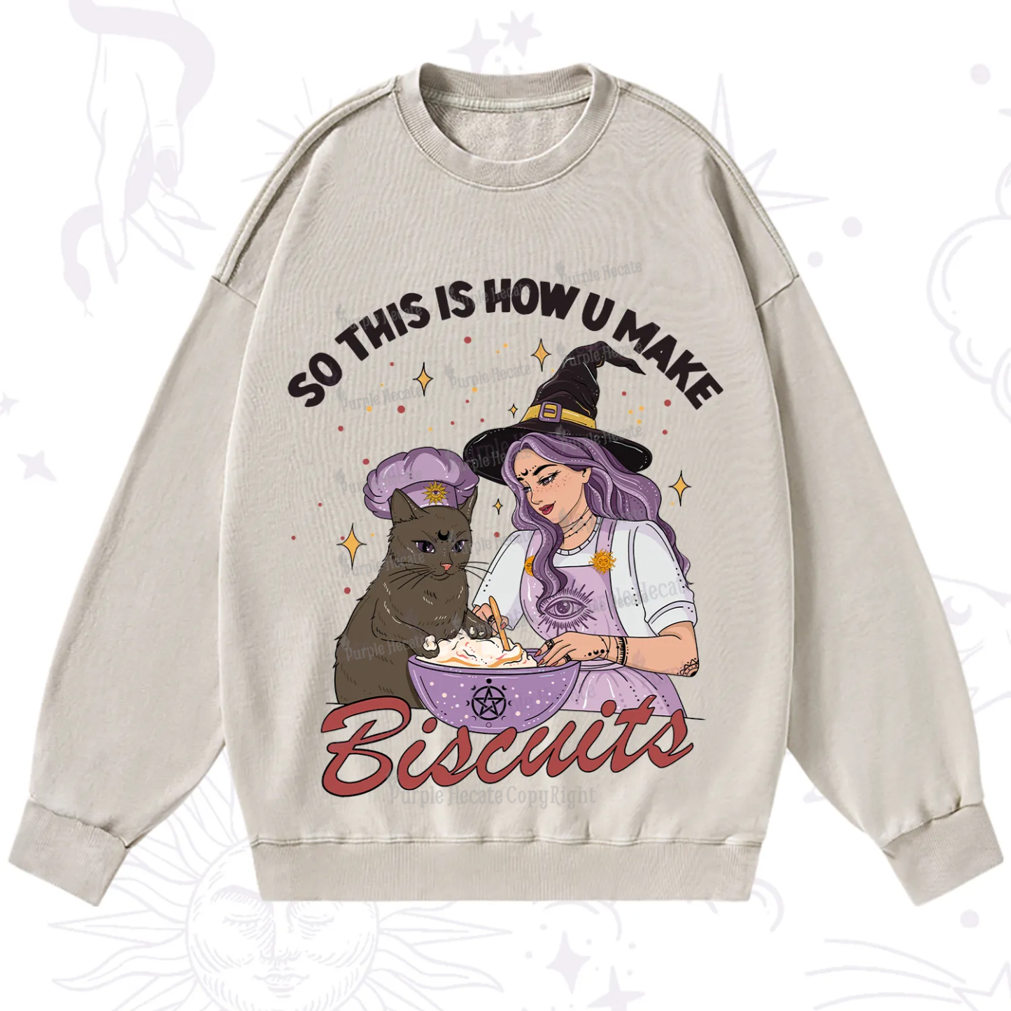 Purplehecate So This Is How You Make Biscuits Washed Sweatshirt
