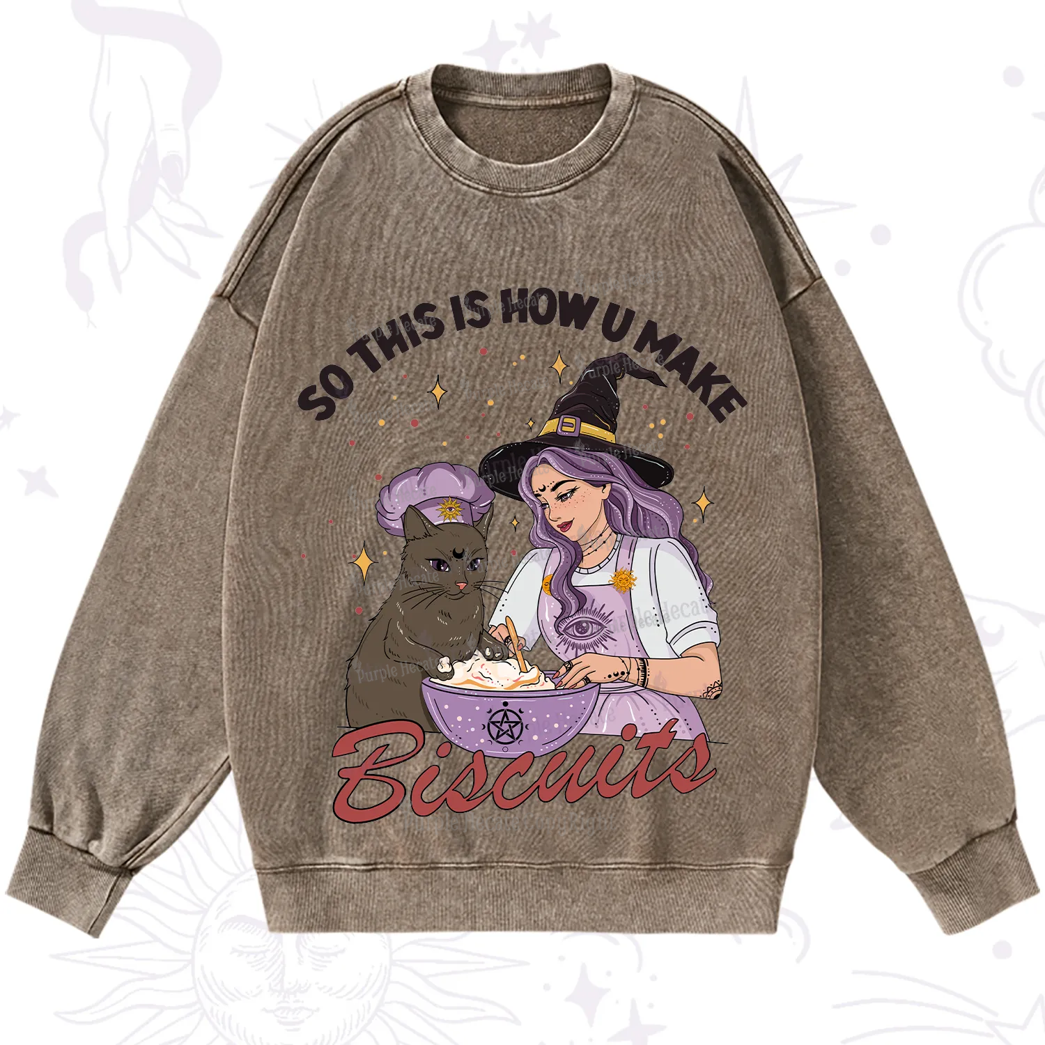Purplehecate So This Is How You Make Biscuits Washed Sweatshirt