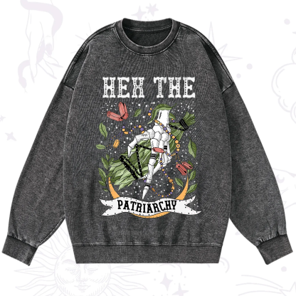 Purplehecate Heh The Patriarchy Washed Sweatshirt