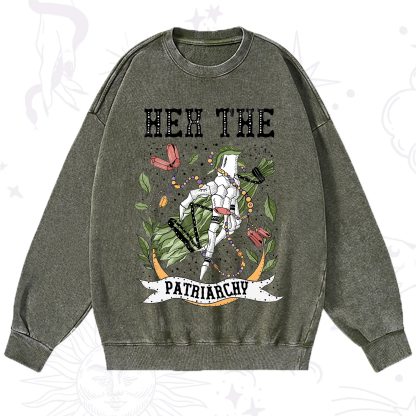 Purplehecate Heh The Patriarchy Washed Sweatshirt