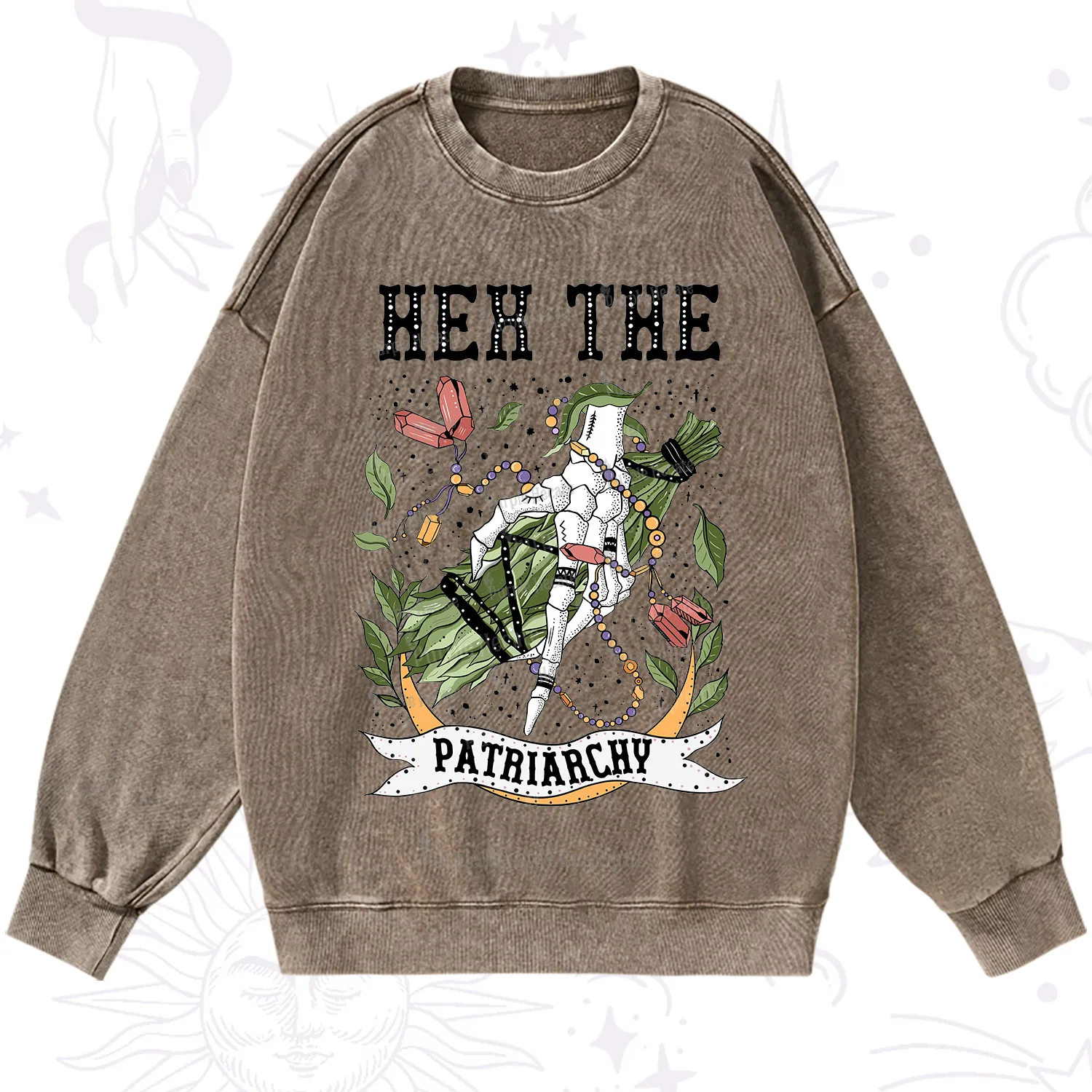 Purplehecate Heh The Patriarchy Washed Sweatshirt
