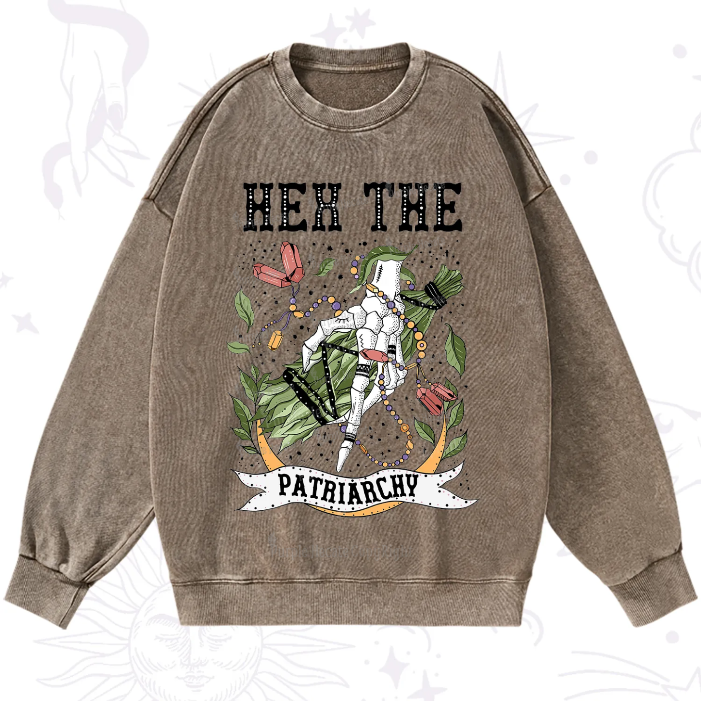 Purplehecate Heh The Patriarchy Washed Sweatshirt