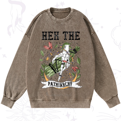 Purplehecate Heh The Patriarchy Washed Sweatshirt