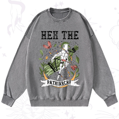 Purplehecate Heh The Patriarchy Washed Sweatshirt