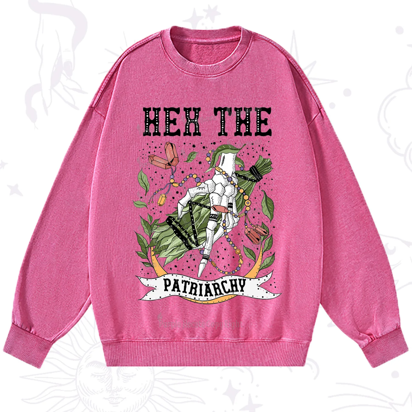Purplehecate Heh The Patriarchy Washed Sweatshirt