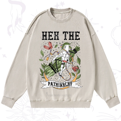 Purplehecate Heh The Patriarchy Washed Sweatshirt