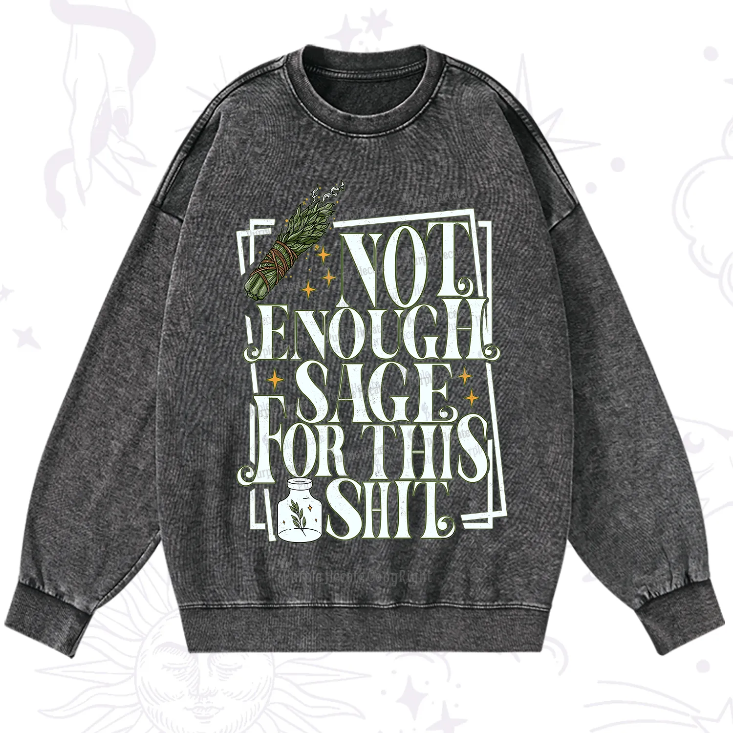 Purplehecate Smudge for This Shit Washed Sweatshirt