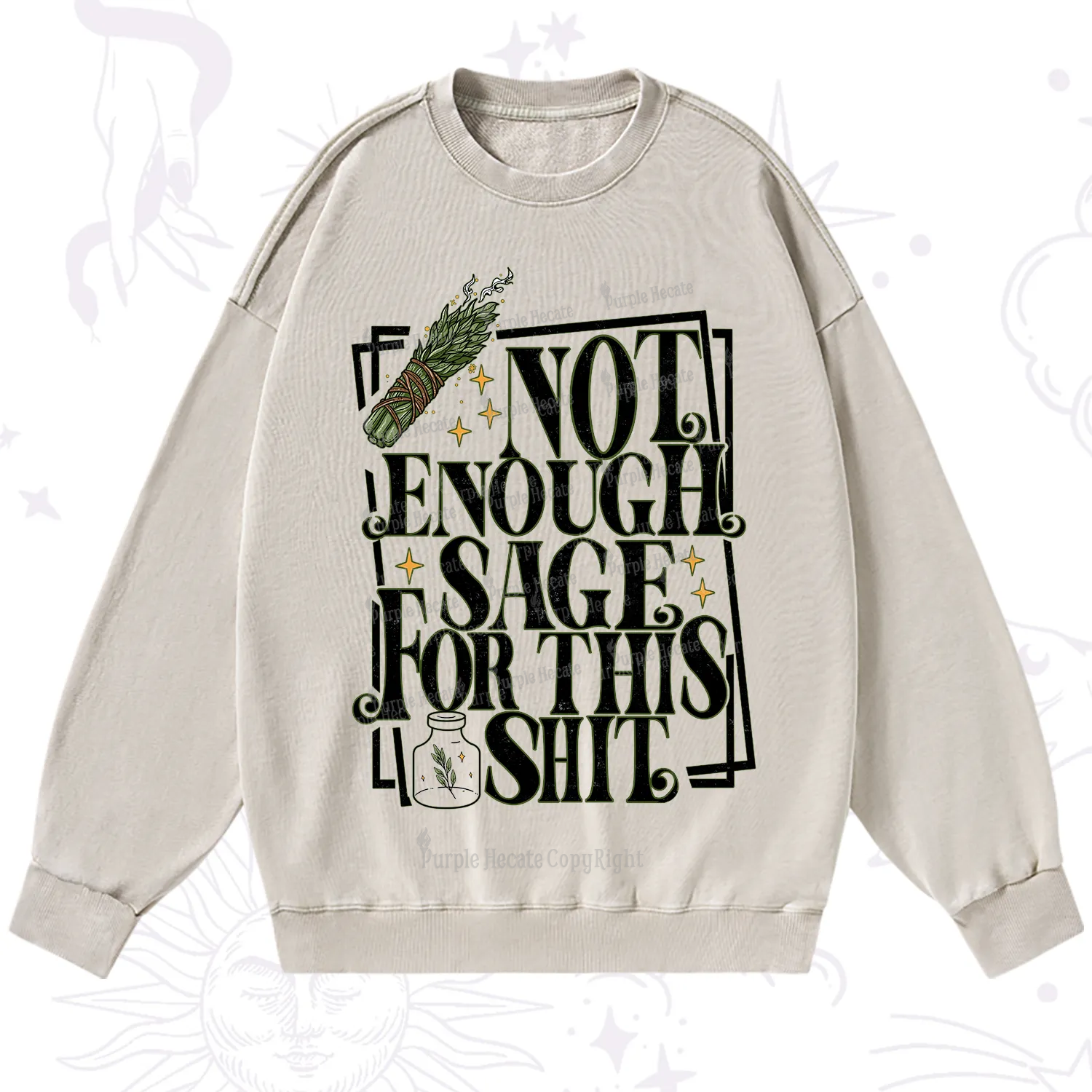 Purplehecate Smudge for This Shit Washed Sweatshirt